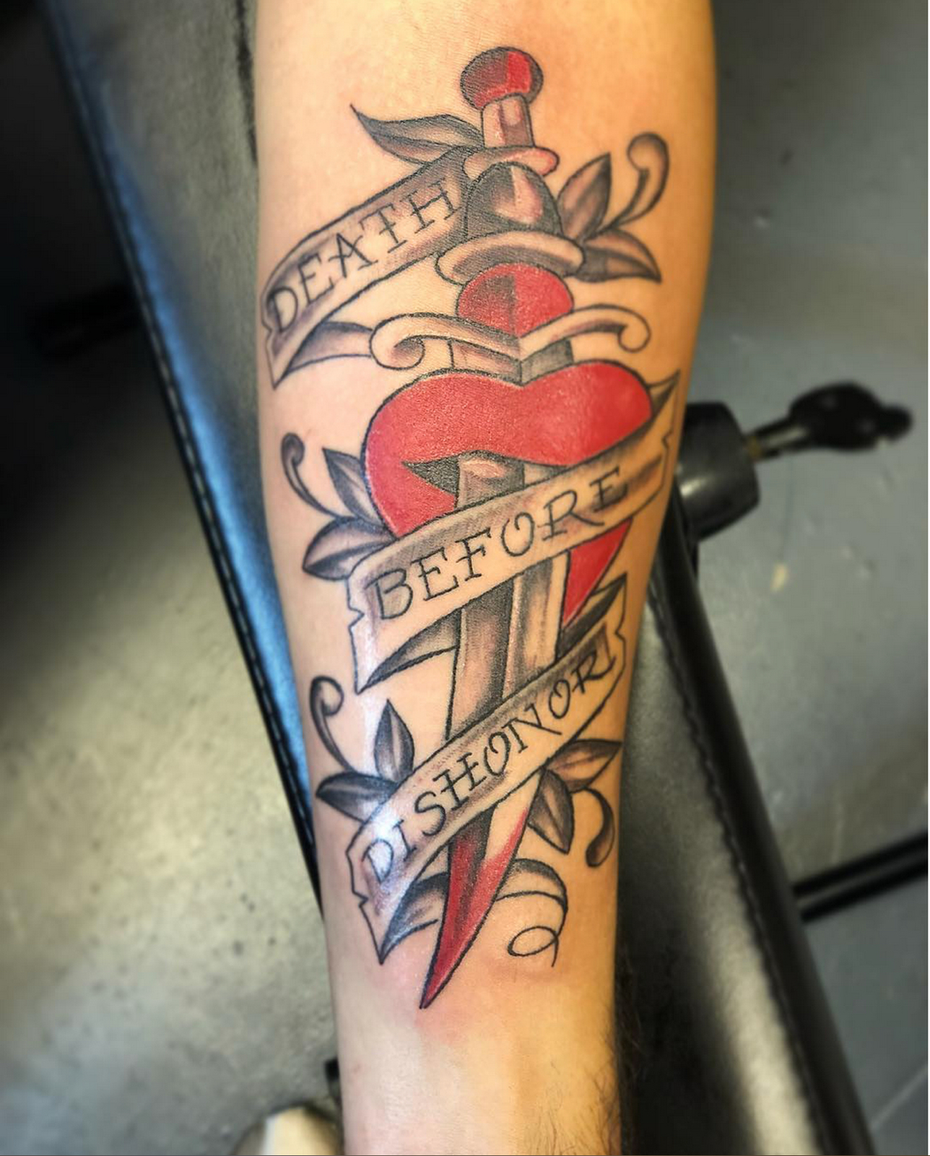 Professional tattoo design at Ink 102 - artistic black and gray